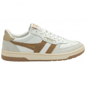 Gola Classics Hawk Sneakers Blancos Azules Dorados Mexico | YNW-394562