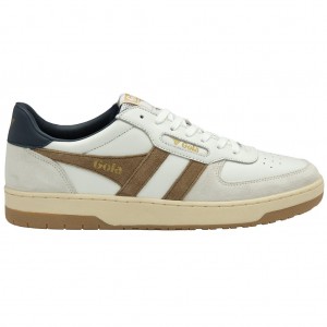 Gola Classics Hawk Sneakers Blancos Azul Marino Mexico | RLH-089615