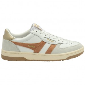 Gola Classics Hawk Sneakers Blancos Dorados Mexico | CBU-543968