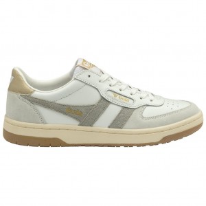 Gola Classics Hawk Sneakers Blancos Grises Claro Dorados Mexico | LDN-706589