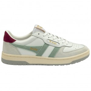 Gola Classics Hawk Sneakers Blancos Verdes Grises Claro Mexico | LRK-854126