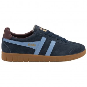 Gola Classics Hurricane Suede Sneakers Azul Marino Vino Mexico | HAV-420875