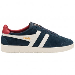 Gola Classics Hurricane Suede Sneakers Azul Marino Blancos Rojos Oscuro Mexico | JBX-901852