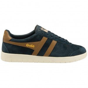Gola Classics Hurricane Suede Sneakers Azul Marino Blancos Mexico | XTM-760849