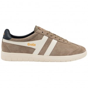 Gola Classics Hurricane Suede Sneakers Blancos Azul Marino Mexico | HCT-812594