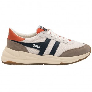 Gola Classics Jupiter Sneakers Blancos Azul Marino Mexico | PUA-175280