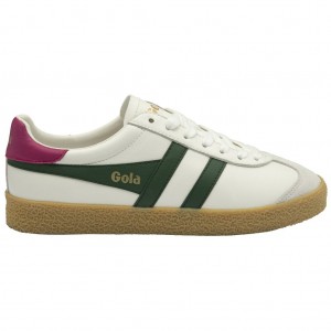 Gola Classics Medallist Leather Sneakers Blancos Fucsia Mexico | SFV-035249