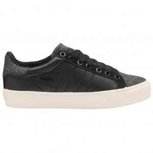 Gola Classics Orchid II Glitter Sneakers Negros Mexico | JZT-653704