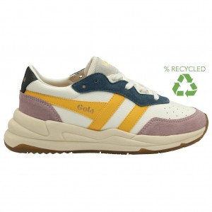 Gola Classics Saturn Quadrant Sneakers Blancos Rosas Mexico | FHT-792041