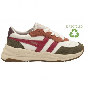 Gola Classics Saturn Quadrant Sneakers Blancos Kaki Mexico | IKA-158960