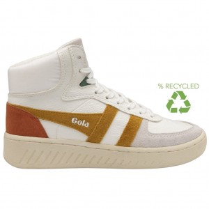 Gola Classics Slam Trident Sneakers Blancos Naranjas Mexico | FXJ-859417