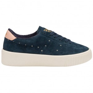 Gola Classics Super Court Suede Sneakers Azul Marino Rosas Mexico | ZPC-745913
