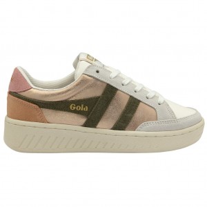 Gola Classics Superslam Blaze Sneakers Rosas Dorados Kaki Coral Rosas Mexico | BMW-419637