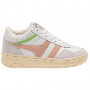 Gola Classics Swerve Sneakers Blancos Rosas Verdes Mexico | JYV-856247