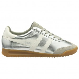 Gola Classics Torpedo Glimmer Sneakers Plateados Blancos Mexico | UVR-590278