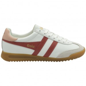 Gola Classics Torpedo Leather Sneakers Blancos Rosas Mexico | XGV-463879