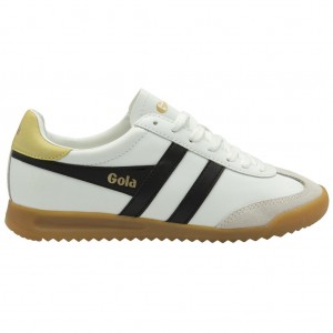 Gola Classics Torpedo Leather Sneakers Blancos Negros Azules Mexico | EWT-627184