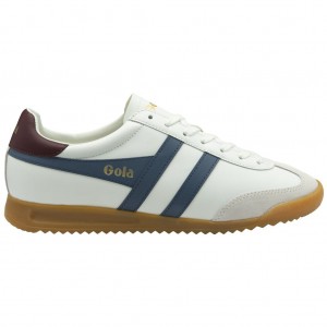 Gola Classics Torpedo Leather Sneakers Blancos Vino Mexico | GAH-748153