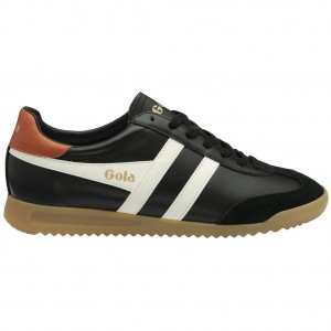 Gola Classics Torpedo Leather Sneakers Negros Blancos Naranjas Mexico | KTZ-850692