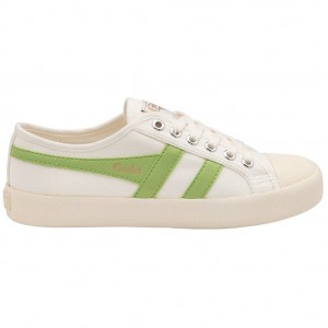 Gola Vegan Classics Coaster Shoes Blancos Verdes Mexico | LMQ-053896