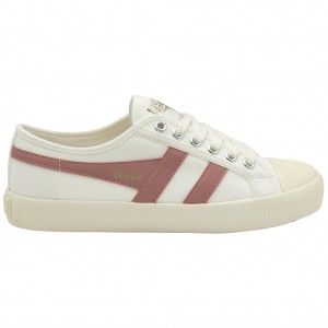 Gola Vegan Classics Coaster Shoes Blancos Coral Rosas Mexico | BUI-780135