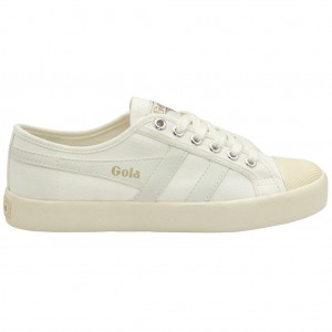 Gola Vegan Classics Coaster Shoes Blancos Dorados Mexico | MSB-160975