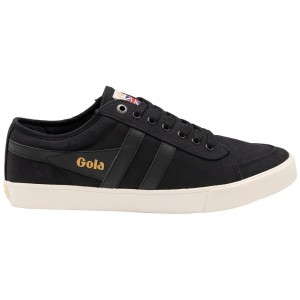 Gola Vegan Classics Comet Plimsoll Sneakers Negros Negros Blancos Mexico | AEQ-408961
