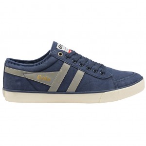 Gola Vegan Classics Comet Plimsoll Sneakers Azul Marino Grises Claro Mexico | GFO-765981