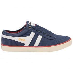 Gola Vegan Classics Comet Plimsoll Sneakers Azul Marino Blancos Mexico | JMU-795216