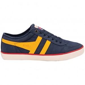 Gola Vegan Classics Comet Plimsoll Sneakers Azul Marino Rojos Mexico | JQB-651784