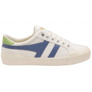 Gola Vegan Classics Rally Plimsoll Sneakers Blancos Lavanda Verdes Mexico | VIJ-985460