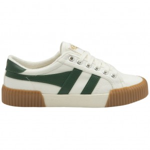Gola Vegan Classics Rally Plimsoll Sneakers Blancos Verdes Mexico | VFU-019658
