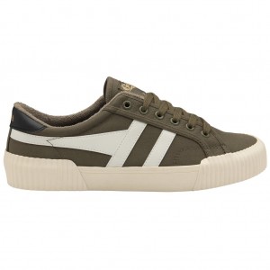 Gola Vegan Classics Rally Plimsoll Sneakers Kaki Blancos Negros Mexico | PZL-538427