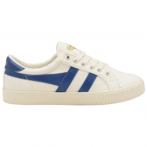 Gola Vegan Classics Tennis Mark Cox Sneakers Blancos Azules Mexico | RHX-021437