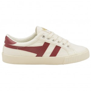 Gola Vegan Classics Tennis Mark Cox Sneakers Blancos Rojos Oscuro Mexico | VZI-358462