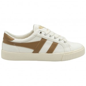 Gola Vegan Classics Tennis Mark Cox Sneakers Blancos Marrom Mexico | QHZ-194736