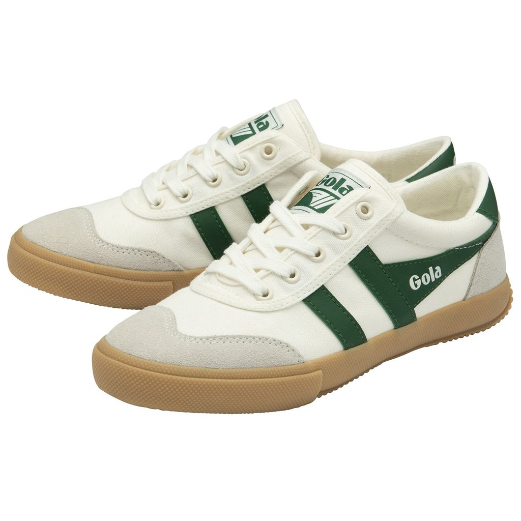 Gola Classics Badminton Plimsoll Sneakers Blancos Verdes Mexico | MKU-248176