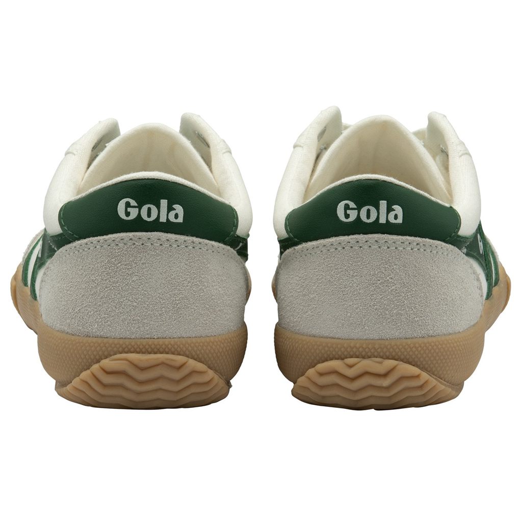 Gola Classics Badminton Plimsoll Sneakers Blancos Verdes Mexico | MKU-248176
