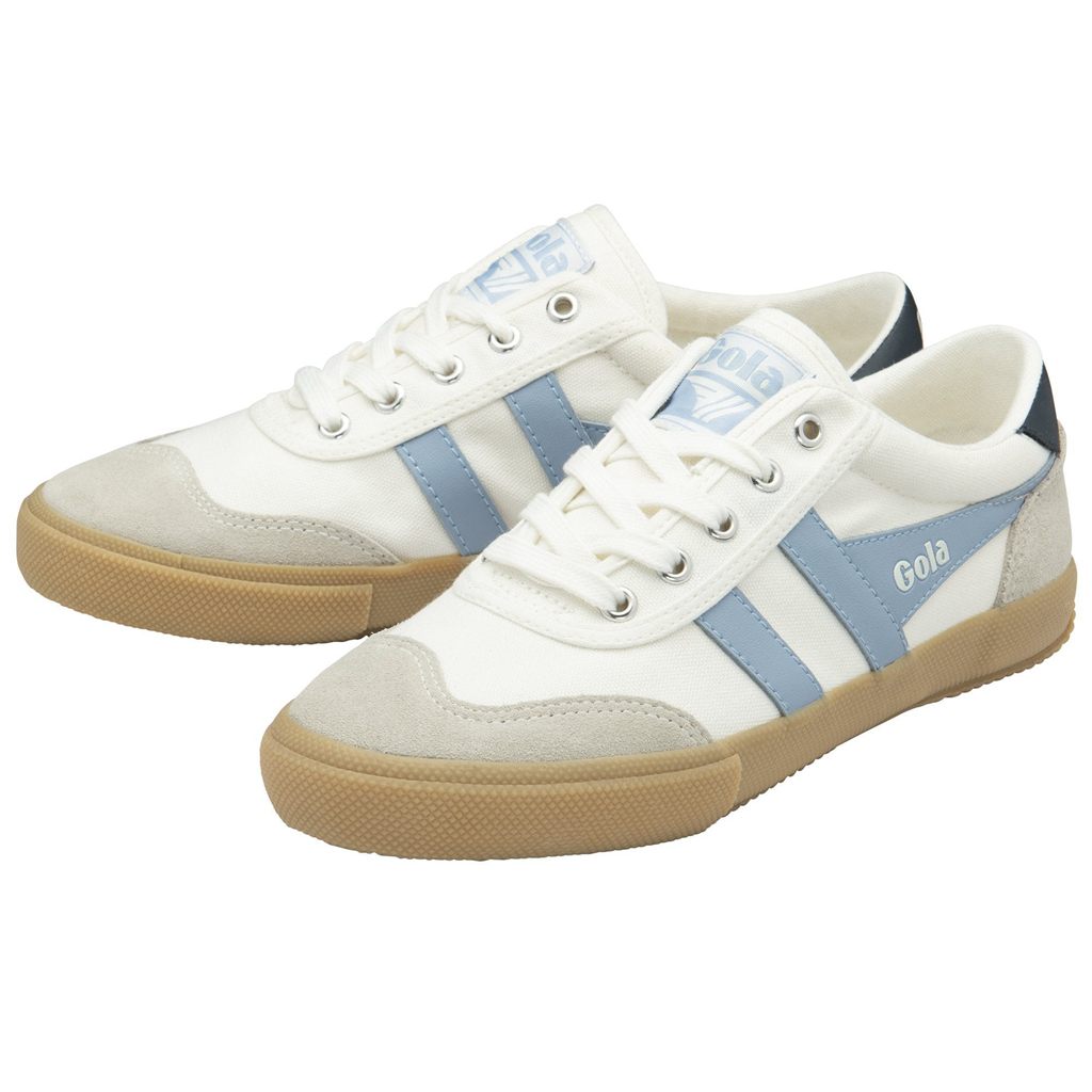 Gola Classics Badminton Plimsoll Sneakers Blancos Azul Marino Mexico | VRD-527683