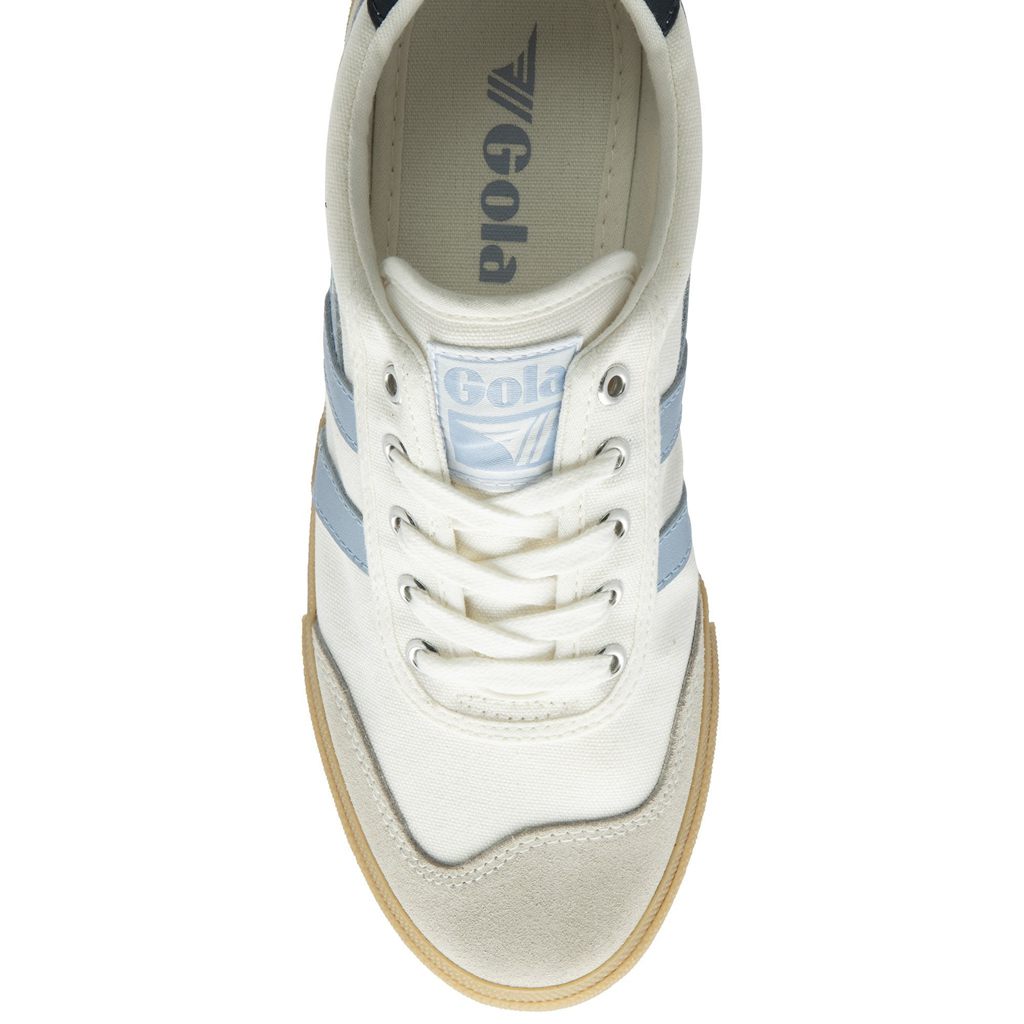 Gola Classics Badminton Plimsoll Sneakers Blancos Azul Marino Mexico | VRD-527683