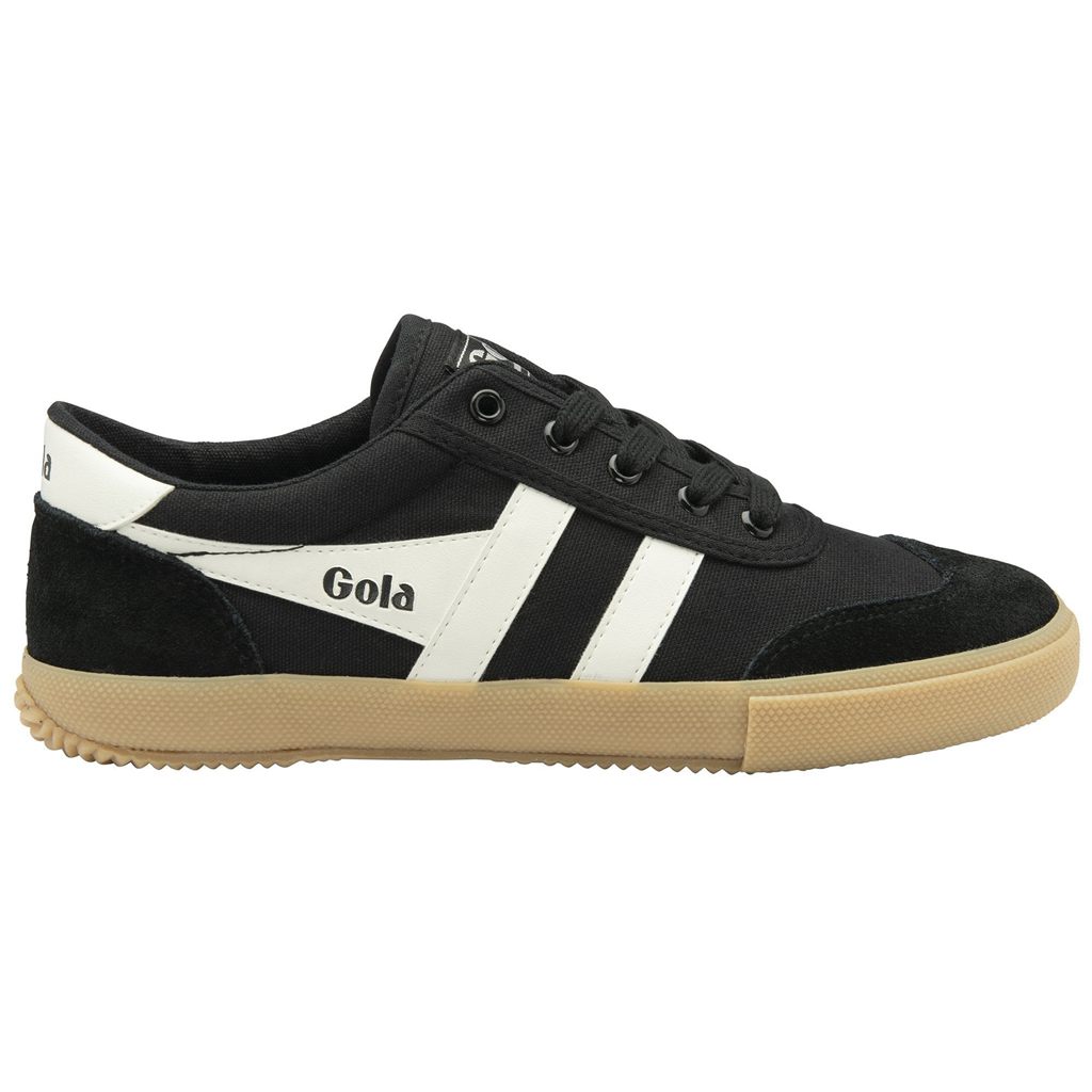 Gola Classics Badminton Plimsoll Sneakers Negros Blancos Mexico | WOT-543201
