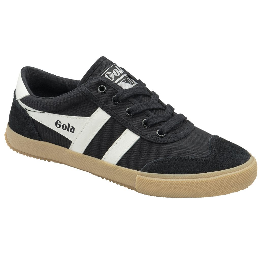 Gola Classics Badminton Plimsoll Sneakers Negros Blancos Mexico | WOT-543201