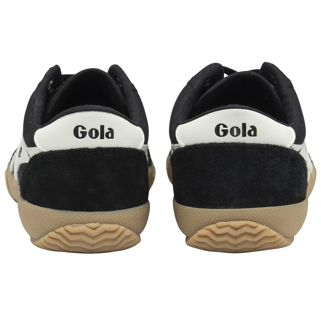 Gola Classics Badminton Plimsoll Sneakers Negros Blancos Mexico | WOT-543201