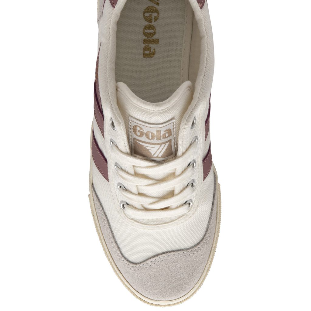 Gola Classics Badminton Plimsoll Sneakers Blancos Rosas Mexico | BTN-837152