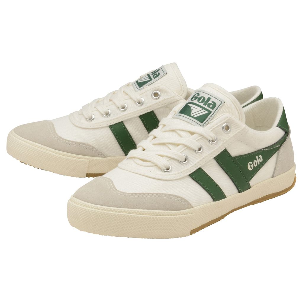 Gola Classics Badminton Plimsoll Sneakers Blancos Verdes Mexico | CJM-632859