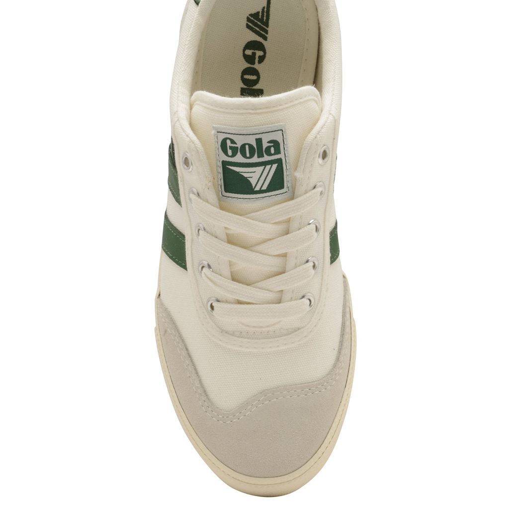 Gola Classics Badminton Plimsoll Sneakers Blancos Verdes Mexico | CJM-632859