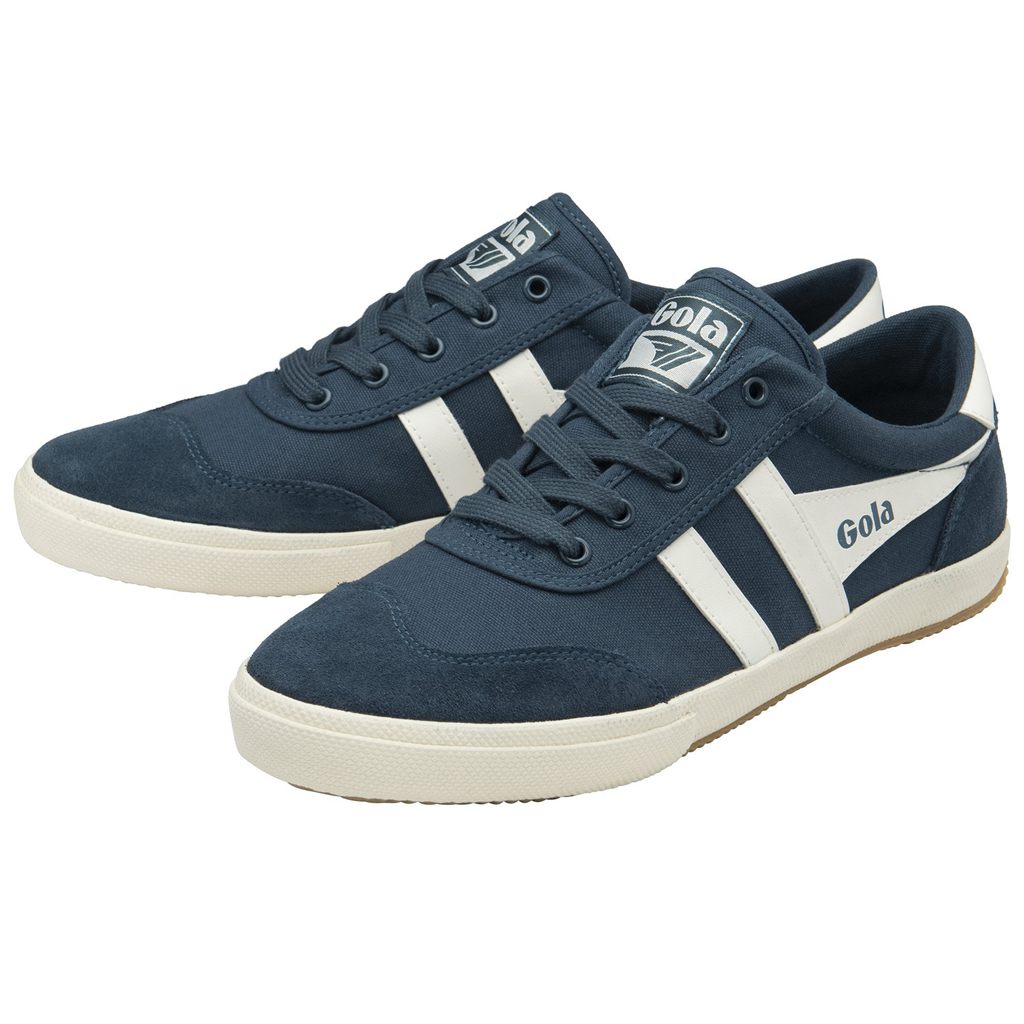Gola Classics Badminton Plimsoll Sneakers Azules Blancos Mexico | QTV-846015