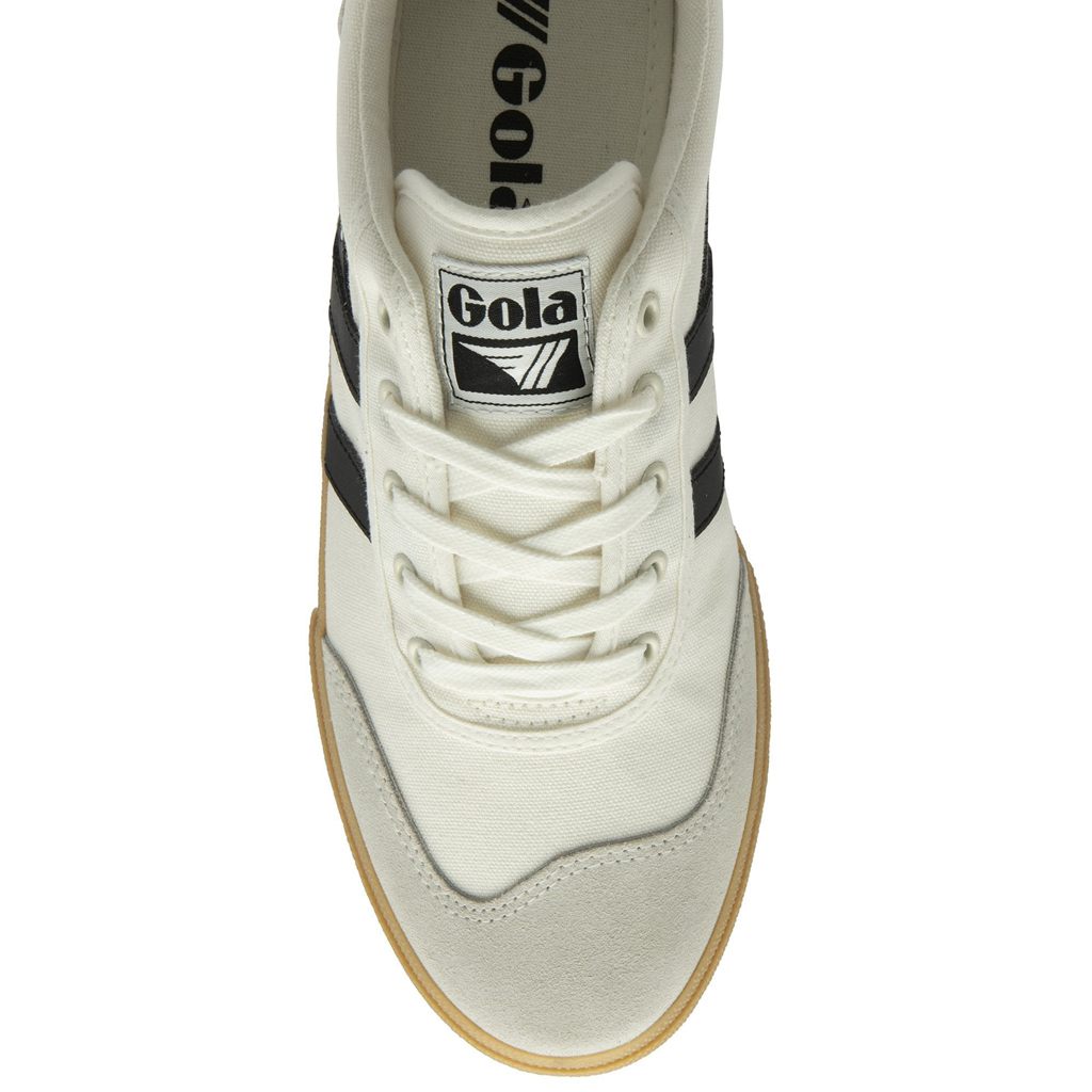 Gola Classics Badminton Plimsoll Sneakers Blancos Negros Mexico | HXI-826017