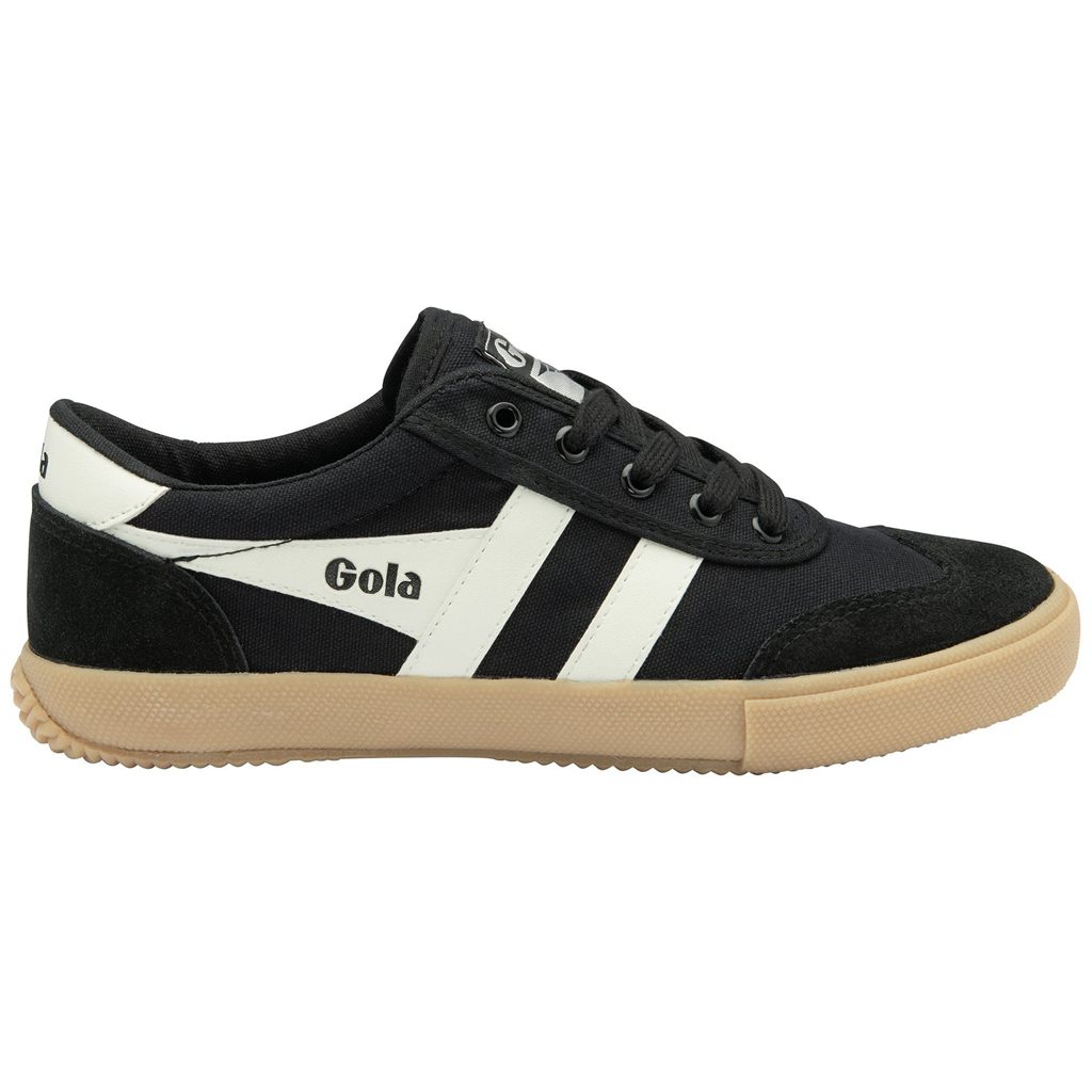 Gola Classics Badminton Plimsoll Sneakers Negros Blancos Mexico | IHN-084325