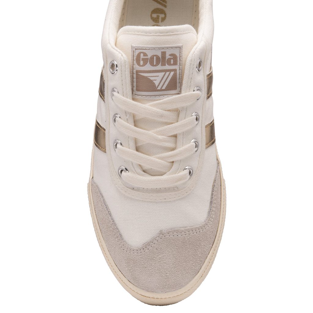 Gola Classics Badminton Sneakers Blancos Dorados Mexico | WEV-410928